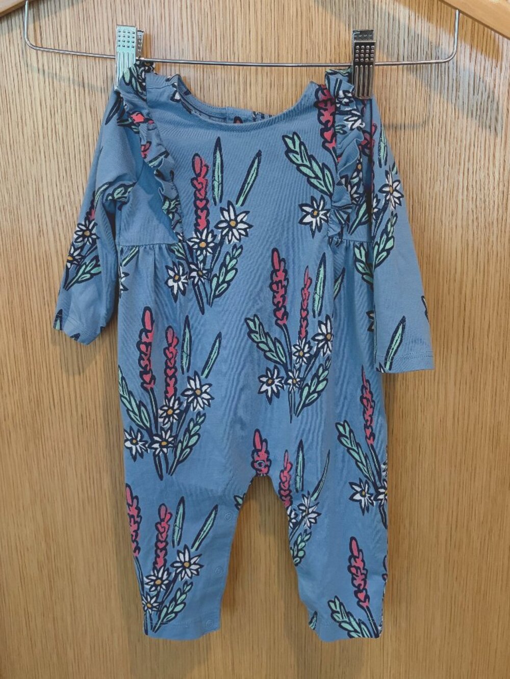 Tea Collection Infant Girl's Romper in Floral Block Print, Size 3-6 Months
